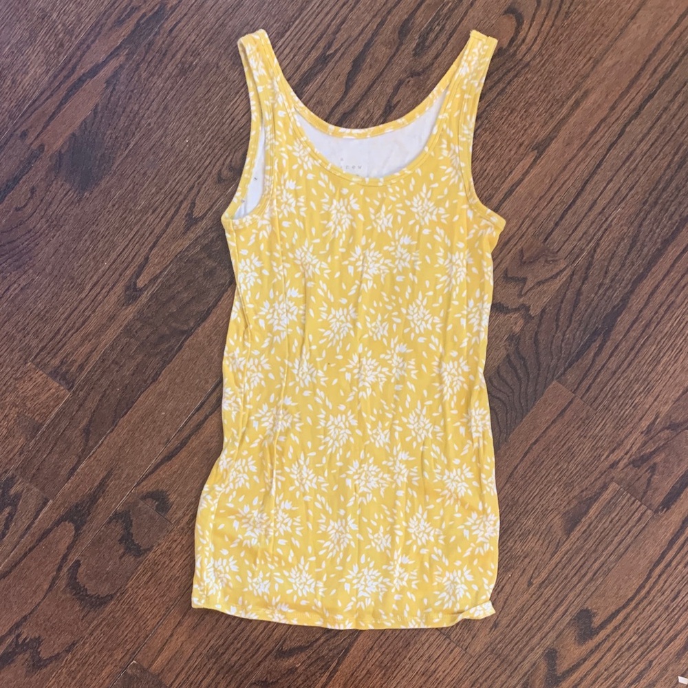 a new day Yellow Floral Tank Top